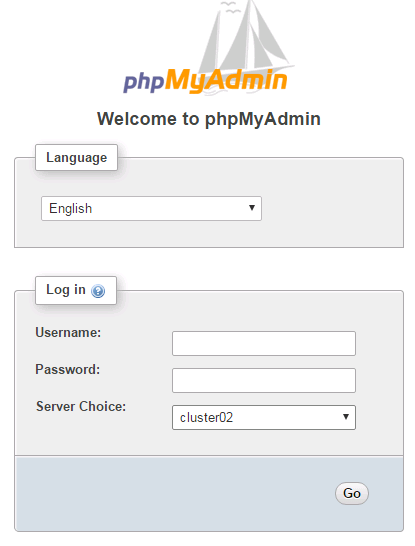 phpMyAdmin-cluster-001